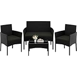 Yaheetech 4-er Gartenmöbel Set Balkonmöbel Set aus Polyrattan Terassenmöbel Außen mit 2er Sofa,...