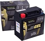 intAct - GEL MOTORRADBATTERIE | Batterie mit +30% Startleistung. Für Roller, Motorrad, Quad,...