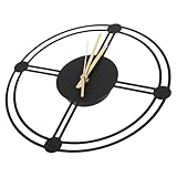 WRITWAA Wetterfeste Garten Wanduhr aus Rostfreiem Eisen Geräuschlos für Terrasse Wohnzimmer...