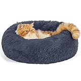 BEDSURE Hundebett waschbar Flauschiges Katzenbett - Ø 50 cm Donut Kissen, Katzenschlafplatz für...