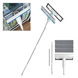 4 in 1 Sprüh Fensterabzieher Profi mit Abwassersammler und 3 Pads, Fensterputzer mit...