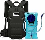 Arvano Trinkrucksack Fahrrad Rucksack mit Trinkblase 2l, Klein Wanderrucksack Skirucksack...
