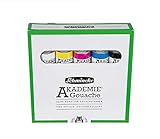 Schmincke - AKADEMIE Gouache, 5 x 20 ml-Tuben, 72 205 097, 5 Grundfarben im Kartonset, deckende,...