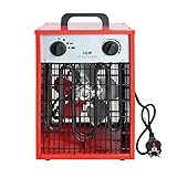 FIVMEN Heizlüfter 3KW 220V Heizstrahler Elektroheizung mit 1,4 M Stromkabel und Stecker Heizgeräte...