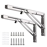Professionelle Klappkonsole Schwerlast, 350mm Edelstahl Klappkonsole Tisch Klappregalhalterungen...