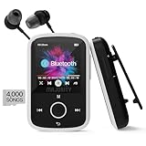 Bluetooth MP3 Player mit Sport-Clip für Kinder | Kopfhörer Inklusive | 16GB Interner Speicher,...