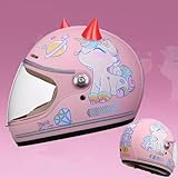 Kinder Motorrad Integralhelm Racing Motocross ATV Helm Jungen Mädchen Straße Elektro Moped Helm...