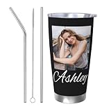 ChaiRy Personalisiert Thermobecher Foto Name Text, Personalisiert Trinkbecher mit Deckel und...