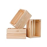 PINEEA Holzkiste Klein - Weinkisten Holz - Deko Holzkisten - Weinkiste Holzbox – Obstkiste Vintage...