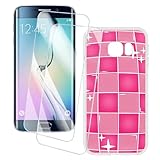 OAGELIM 2er Pack Display Schutzfolie + Hülle Kompatibel mit Samsung Galaxy S6 Edge (5.1 Zoll)...