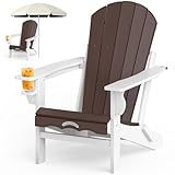 CLOUDEEP Adirondack Klappstuhl, HDPE Allwetter-Feuerstelle, Kunststoff-Adirondack-Stühle mit...
