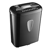 Amazon Basics Mikroschnitt Hochsicherheits-Aktenvernichter für Papier und Kreditkarten,...