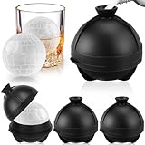 Eiswürfelform Kugel Silikon Set, 4 XXL Groß Eiskugelform mit Deckel & Trichter, Star Wars...