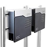 BITUXX® Design Doppel Standbriefkasten 16784 Briefkasten Briefkastenanlage Freistehender Postkasten...