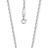 Engelsrufer Ankerkette aus 925er Sterling Silber, 60 cm, rhodiniert, mit Karabinerverschluss