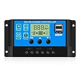 Thlevel 30A 12V/24V Solar Laderegler Solar Ladegerät Controller Solarpanel Batterie Intelligente...