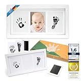 all Kids United® Baby Bilderrahmen Abdruck-Set - Fotorahmen für Hand-Abdruck, Fuß-Abdruck &...