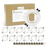 GY 12er Einbaustrahler GU10 Set LED Spot Einbauleuchten Weiß,Runder Einbaurahmen LED Strahler inkl....