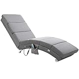 Casaria Relaxliege XXL London Massage- Heizfunktion Ergonomisch 186cm Relaxsessel Loungesessel...