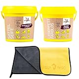 EQUIPASO Profi Lederpflege Set | B&E Sattelseife 1 Liter + B&E Lederfett farblos 500 ml + Premium...
