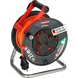 Brennenstuhl Garant V2 IP44 Kabeltrommel 25m outdoor (Made in Germany, 3 Schutzkontakt-Steckdosen,...
