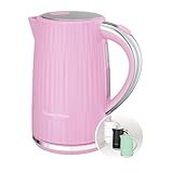 Russell Hobbs Wasserkocher [1,7L 2400W] Eden Himbeere, Edelstahlakzente (herausnehmbarer...