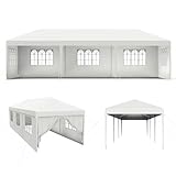 UISEBRT Pavillon 3x9m Wasserdicht - Partyzelt Gartenpavillon mit 8 Seitenwänden Camping...