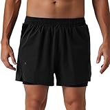 Generisch Sporthosen Herren Kurze Sommer 2 in 1 Running Jogginghose Schnelltrocknende Sport Shorts...