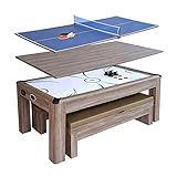3-in-1-Kombitisch, Airhockey-Tisch, Tischhockey, Ping Pang-Tisch mit Esstisch, Küchen-Esstisch und...