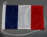 Buddel-Bini Bootsflagge Frankreich 20 x 30 cm in Profiqualität Flagge Motorradflagge