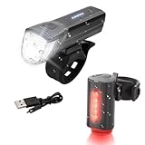 FISCHER Fahrrad-Beleuchtungsset 30/15 Lux, Akku-Leuchtenset TWIN, Front- und 360° Rückleuchte, mit...