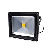 Greenmigo 30W Fluter Warmeiß Schwarz Aluminium Gehäuse IP65 Wasserdicht LED Scheinwerfer...