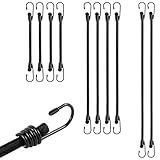 Expander Spanngurte Verstellbar Spanngummi mit Haken - 10er Set Gummispanner mit Haken in 3 Längen...