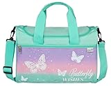 Scooli - Butterfly Wishes Sporttasche für Kinder - Geräumiges Hauptfach - Verstellbarer...