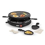 Tristar Raclette für bis zu 6 Personen mit 6 Pfännchen und Crêpe-und Grill-Bereich/Durchmesser 29...