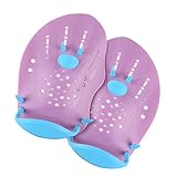 1 Paar Silikon Schwimmen Zubehör Streamline Schwimmen Hand Paddle Training Multiflosse Szenario...