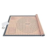 Lazymi Verdickt Backunterlage Silikon Groß 71 x 51cm, Antihaft Backmatte rutschfest Teigmatte...