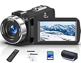 Delmodes Videokamera 8K 64MP Camcorder 18X Digitalzoom IR Nachtsicht Vlogging Kamera, 3,0 Zoll UHD...