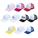 HTVRONT Sublimationshüte Trucker-Mütze, 10 Stück, Polyester, Trucker-Hüte für Damen und Herren,...