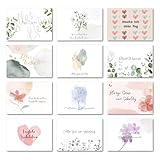 BIROYAL 12 Geburtstagskarten Set mit Umschlag - 148x105 mm Geburtstagskarte - Karte Geburtstag als...