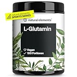 L-Glutamin Pulver – 500g – reines L-Glutamin – geschmacksneutral – vegan, hochdosiert, ohne...