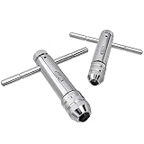 Mesee 2 Stück T Griff Windeisen Ratsche, Verstellbarer Hand Gewindeschneider Set, Handgewindebohrer...