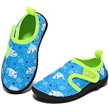 STQ KIDS Badeschuhe Kinder Schwimmschuhe Jungen Wasserschuhe with Klettverschluss Strandschuhe Blau...