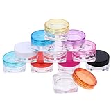 SKISUNO 50 Stück Teiliges Kosmetikdosen Transparente Bunte Probenbehälter Wiederbefüllbare...