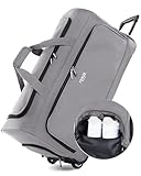 FERGÉ Reisetasche mit Rollen Paris | Separates Schuhfach Weichgepäck Trolley Reisetasche Weekender...
