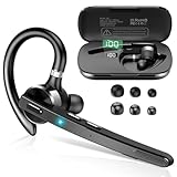 Bluetooth Headset V5.3, Wireless Freisprech Telefon mit CVC 8.0/ENC Dual Mic, APTX, Mute...