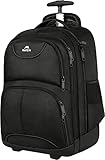 MATEIN Business Trolley Reiserucksack mit Rollen, Groß Rolling 17 Zoll Laptop Rucksack Reisetasche...