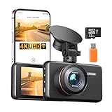 iZEEKER 4K Dashcam Auto, 2160P WiFi Dash Cam Autokamera mit 32GB Karte, Nachtsicht-Dashcam mit...
