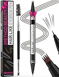 iMethod Microblading Augenbrauenstift - Eyebrow Pencil 2-in-1 Dual-Ended Augenbrauenstift mit...