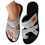 Damen Sandalen Bequeme, Hausschuhe Damen Winter Orthopädische Sandals Strick Weiche Sohle...